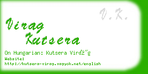 virag kutsera business card